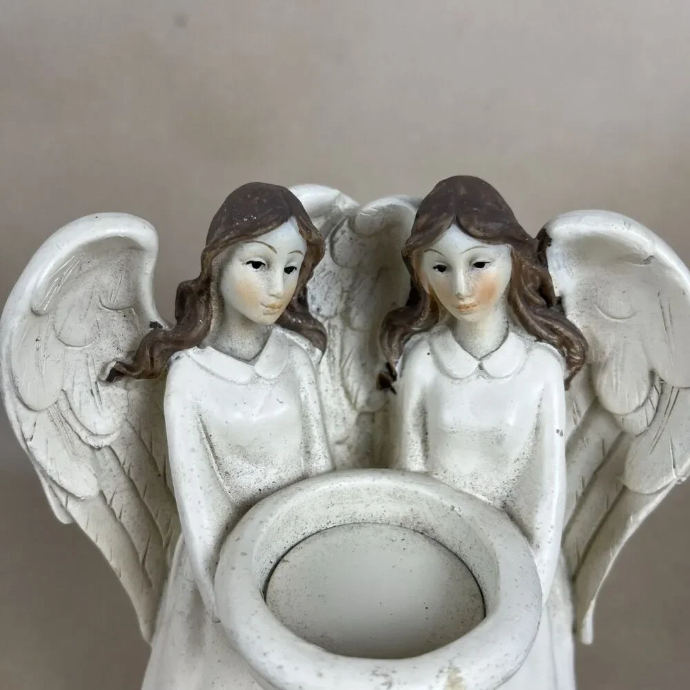 VTG Angels Inspirational Figurine Tealight CandleHolder 7